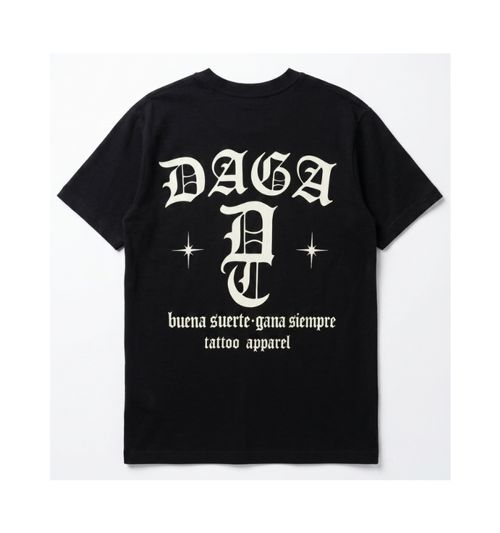 Camiseta Oversized - Good luck - Daga Tattoo Apparel
