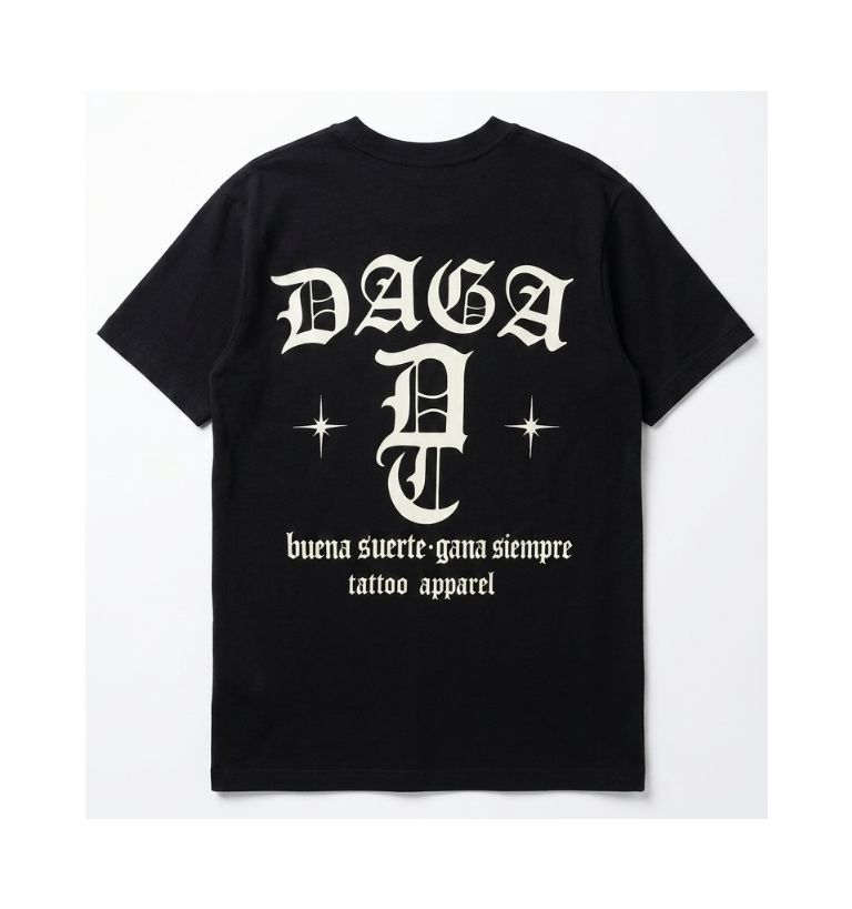 Camiseta Oversized - Good luck - Daga Tattoo Apparel