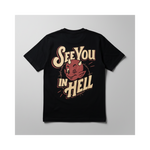 Camiseta Oversized - See you in hell - Daga Tattoo Apparel