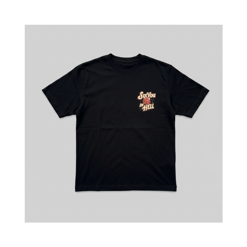 Camiseta Oversized - See you in hell - Daga Tattoo Apparel